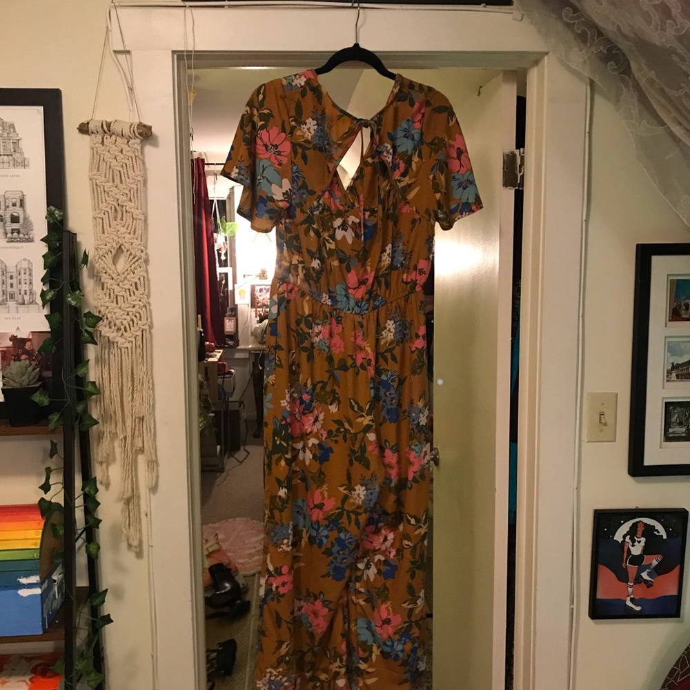 Orange floral jumpsuit brand Band of G*psies